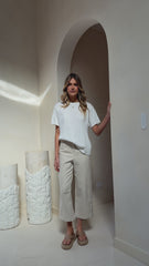 Cammie Capri Pants - Oat