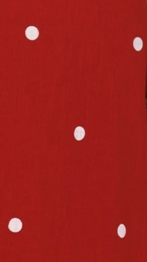 Connie Maxi Dress - Red/White Polka Dot