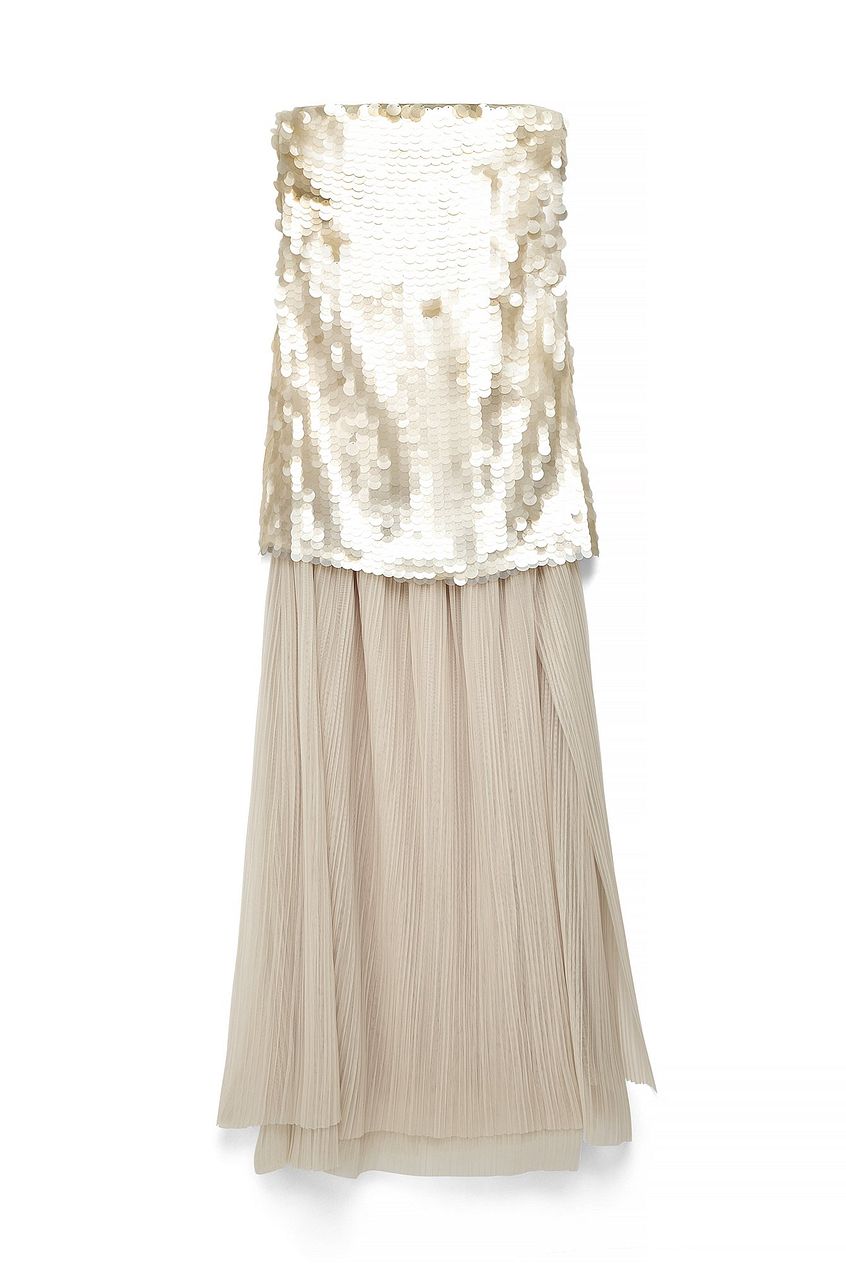 Sequin Bandeau Maxi Dress